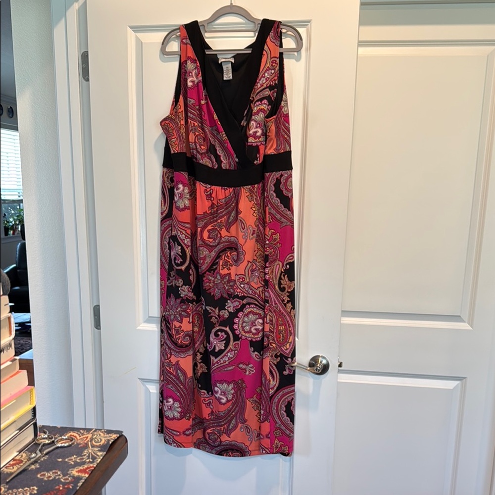 Catherines 2X (3X) Paisley Maxi Dress